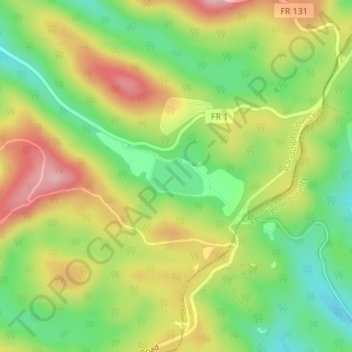 Spruce Knob Lake topographic map, elevation, terrain