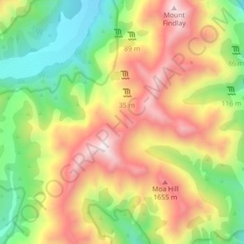 Cascade Range topographic map, elevation, terrain