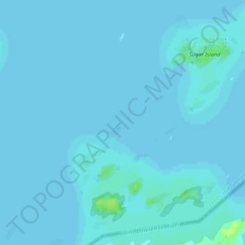 Shetland Island topographic map, elevation, terrain
