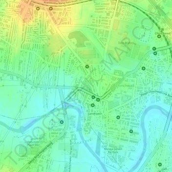 Mahanagar Palika Garden topographic map, elevation, terrain