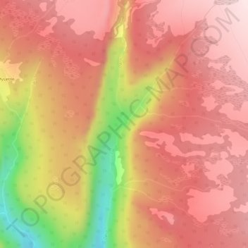 Døra topographic map, elevation, terrain