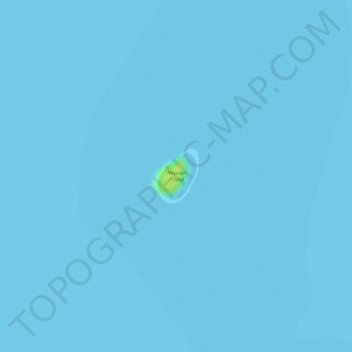 Nepean Island topographic map, elevation, terrain