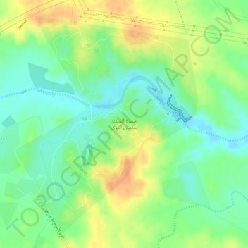 King Salman Park topographic map, elevation, terrain