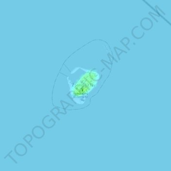 Southwest Cay topographic map, elevation, terrain