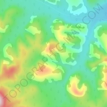 Ягодный topographic map, elevation, terrain