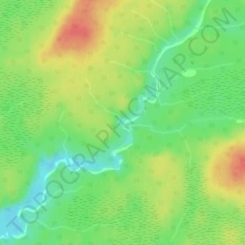 Shallow River topographic map, elevation, terrain
