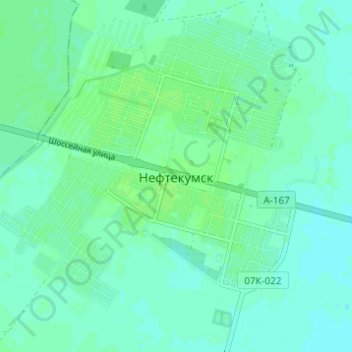 Neftekumsk topographic map, elevation, terrain