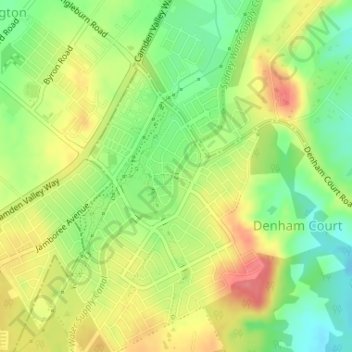 Sydney Water Supply Canal topographic map, elevation, terrain