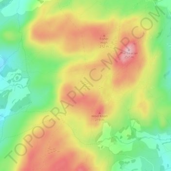 High Tarn Moss topographic map, elevation, terrain