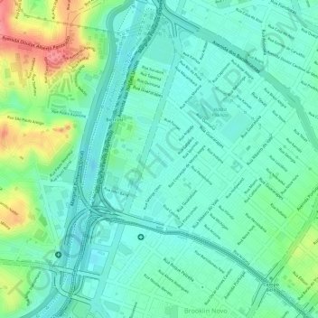 Praça Lions Monções topographic map, elevation, terrain