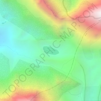 Lago Humantay topographic map, elevation, terrain