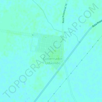 Gobernador Udaondo topographic map, elevation, terrain