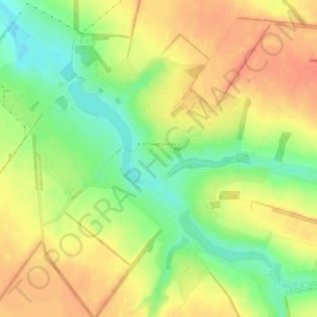 Kostiantynivka topographic map, elevation, terrain