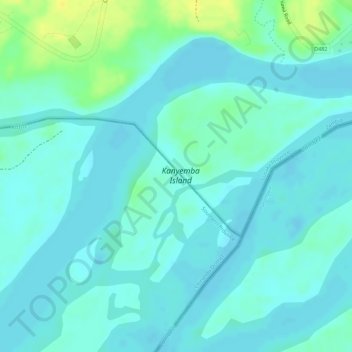 Kanyemba Island topographic map, elevation, terrain