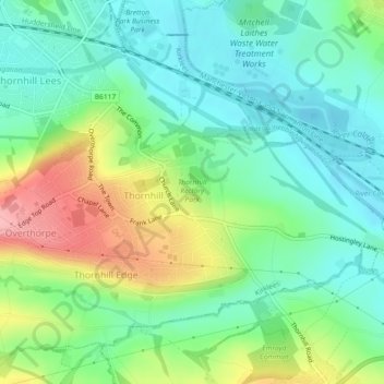 Thornhill Rectory Park topographic map, elevation, terrain