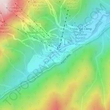 Village Green topographic map, elevation, terrain