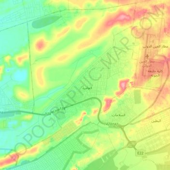 Al Aamerah topographic map, elevation, terrain