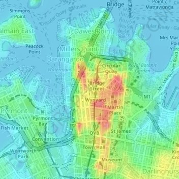 Wynyard Park topographic map, elevation, terrain