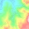 Tiber River topographic map, elevation, terrain
