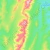 Уральский хребет topographic map, elevation, terrain