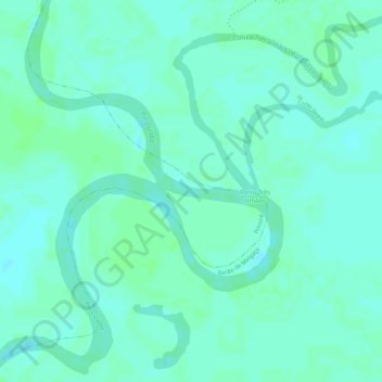 Rio Cuiabá topographic map, elevation, terrain