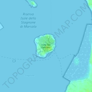 Isola San Pantaleo topographic map, elevation, terrain