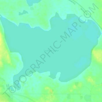 Stobart Lake topographic map, elevation, terrain