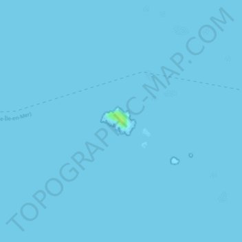Île aux Chevaux topographic map, elevation, terrain