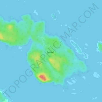 Олений topographic map, elevation, terrain