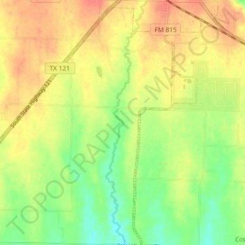 Indian Creek topographic map, elevation, terrain