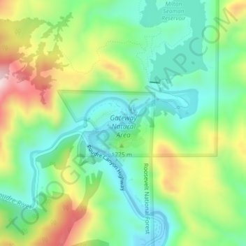 Gateway Natural Area topographic map, elevation, terrain