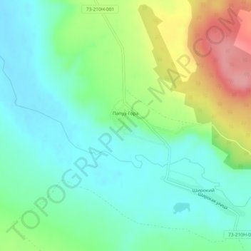 Папуз-Гора topographic map, elevation, terrain