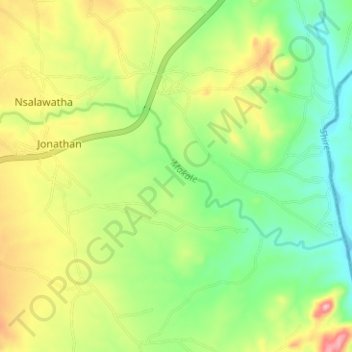 Makale topographic map, elevation, terrain