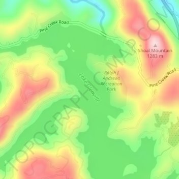 Lake Glenville topographic map, elevation, terrain