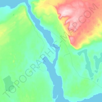 Fitzroy Channel topographic map, elevation, terrain