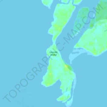 Laucala Island topographic map, elevation, terrain
