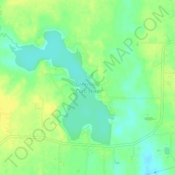 Greenville Club Lake topographic map, elevation, terrain