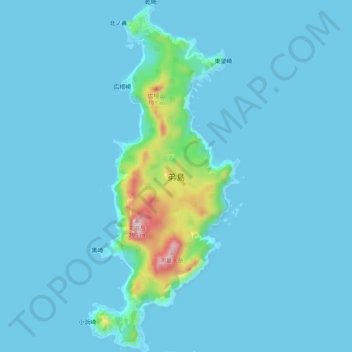 弟島 topographic map, elevation, terrain