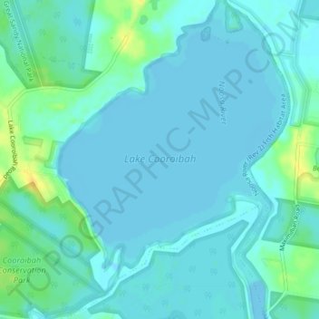 Lake Cooroibah topographic map, elevation, terrain
