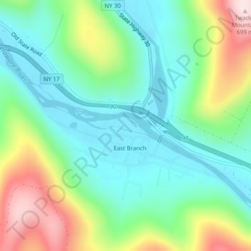 Hawk Island topographic map, elevation, terrain