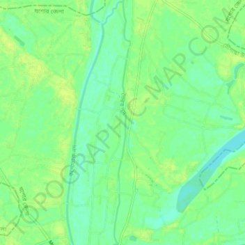 Bhairab River topographic map, elevation, terrain