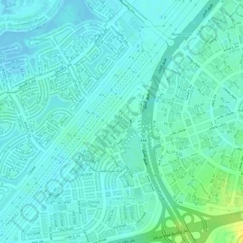 District 7, Jumeirah Village Triangle topographic map, elevation, terrain