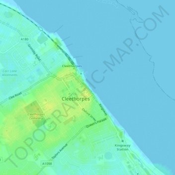 The Waterfall topographic map, elevation, terrain