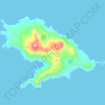 Annenkov Island topographic map, elevation, terrain