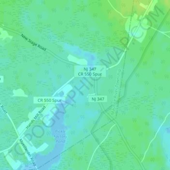 West Creek topographic map, elevation, terrain