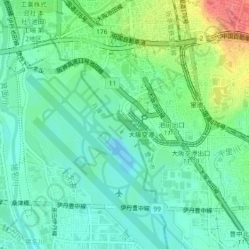 Observation Deck (North Terminal) topographic map, elevation, terrain