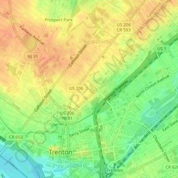 Martin Luther King Park topographic map, elevation, terrain