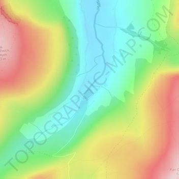 Afon Senni topographic map, elevation, terrain