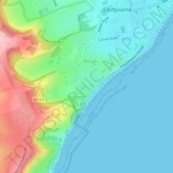 All Saints Park topographic map, elevation, terrain