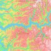 Sognefjorden topographic map, elevation, terrain